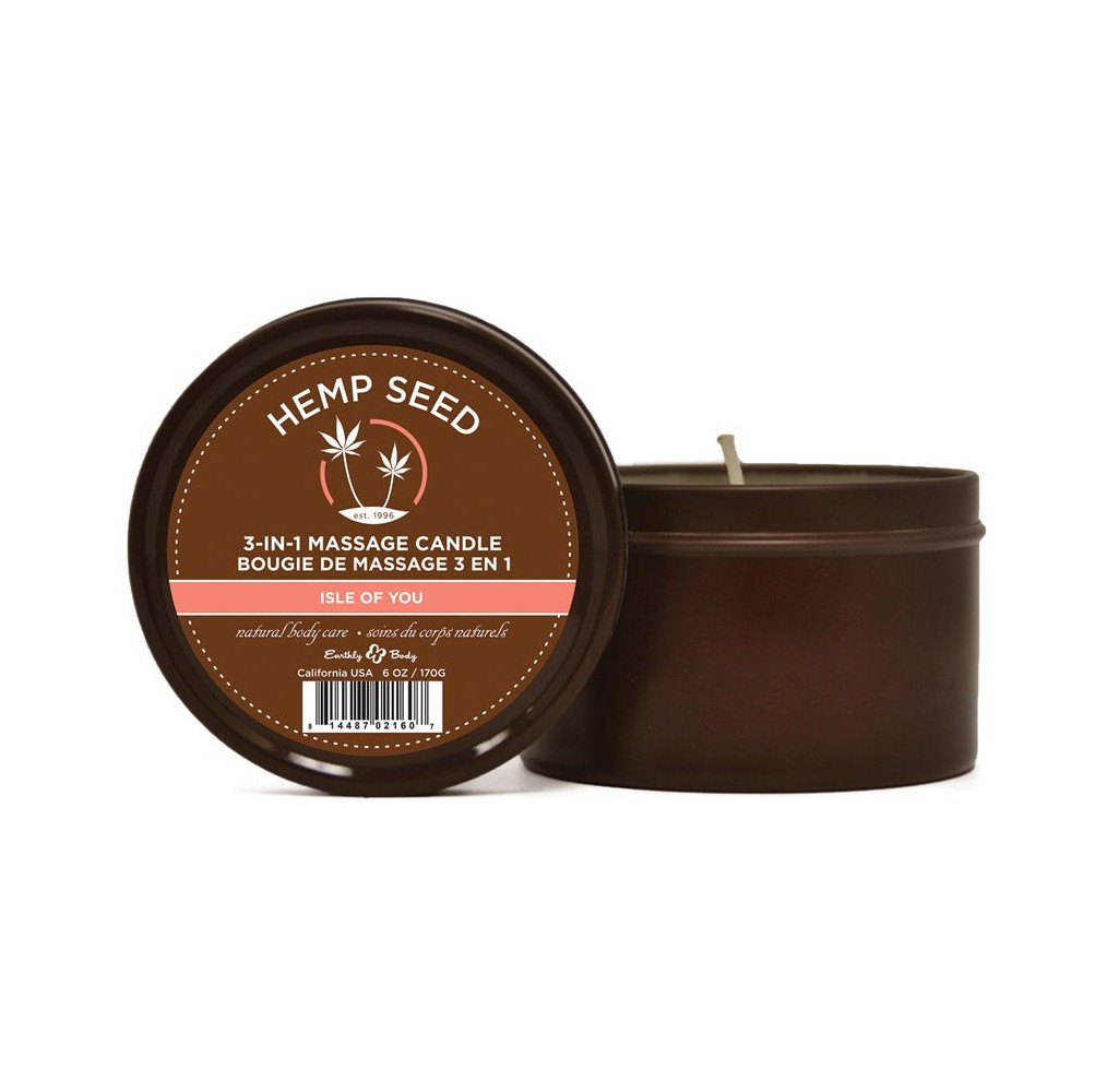 Earthly Body 3-in-1 Massage Candle-Isle of you 6oz
